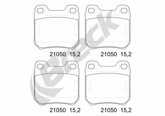 Set placute frana,frana disc 21050 00 704 00 BRECK